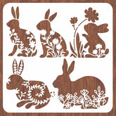 Easter rabbit wall stencil reusable
