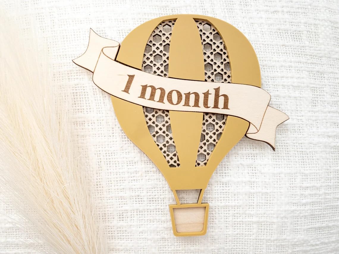 hot air balloon baby milestone cards
