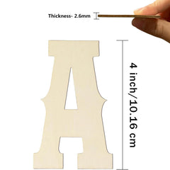 Wooden letter 'A' with measurements on a white background