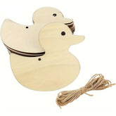 wooden duck shaped diy ornaments
