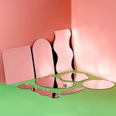 American Elm 9 Pcs Product Photography Props Acrylic Mirror Reflective Sheets for Jewelry Photography Simulated Glass Display