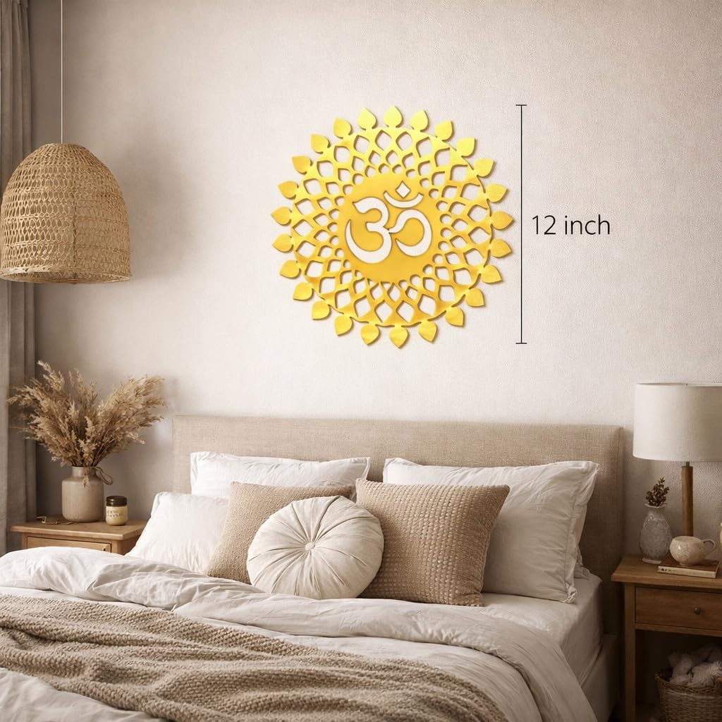 sacred OM symbol wall decor for home temple and spiritual room