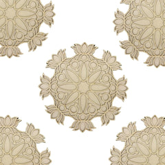 American Elm Lotus Floral MDF Rangoli Diwali Decor Mandala Design Wooden Supplies Festival Decor