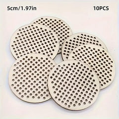 wooden circle cutouts