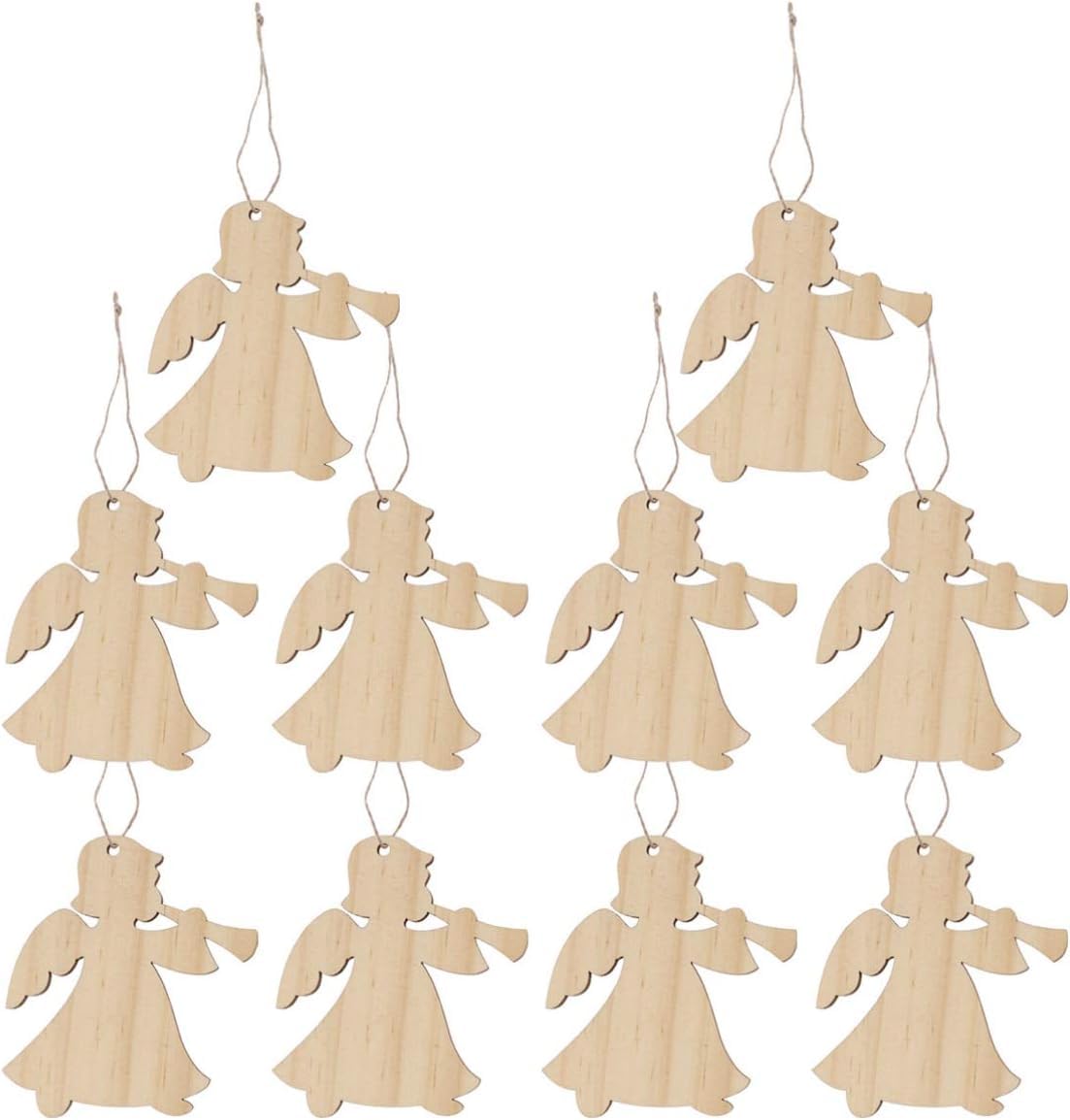 Christmas tree hanging wooden decorations