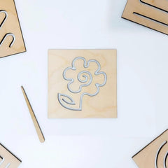Cliths Montessori Wooden Tracing Stencil Pre-Writing Boards for MDF Boards