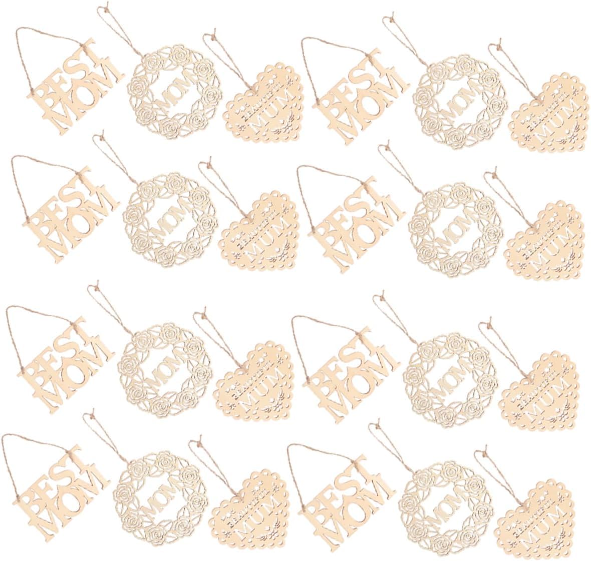 Decorative elements with 'Best Mom' text on a white background