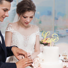 American Elm Party to Be Wedding Cake Topper Love Cake Decoration MDF Bride Groom Topper Decor