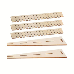American Elm Wooden Jewelry Display Rack 8.74x7.99 inch Multi-Tier Wall Mounted Earring Holder Stand with Adjustable Shelves MDF Organizer for Earrings