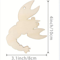 Cliths Wooden Lobster Cutout Sea Animal MDF Craft Shape for DIY Painting