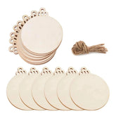 Set of wooden tags with lace edges and a piece of twine on a white background