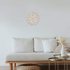wooden mandala wall art piece