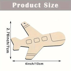Unfinished wooden airplane cutouts for crafting projects