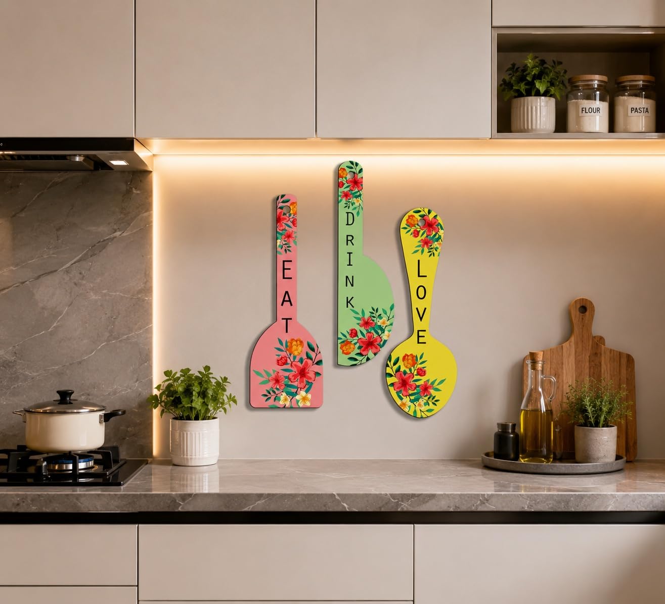 modern kitchen wall hanging decor
