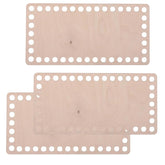 Cliths 3 Pcs Rectangle Wooden Basket Base MDF Crochet Bag Bottom for DIY Knitting & Weaving Craft Blanks