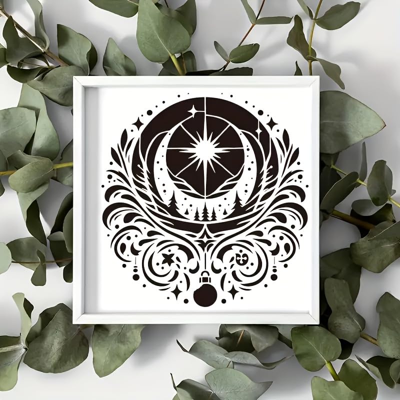 reusable moon stencil for wall art