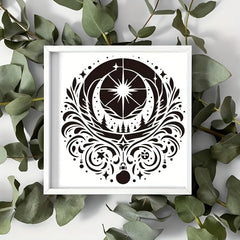 reusable moon stencil for wall art