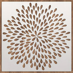 12 inch reusable flower painting stencil