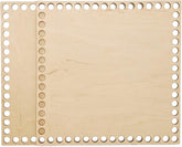 American Elm 2 Pack Square Crochet Basket Bottoms MDF Wood Bases for DIY Storage Baskets & Craft Projects Weaving Supplies