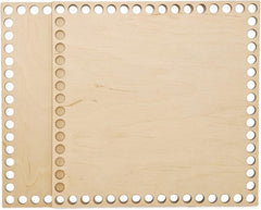 American Elm 2 Pack Square Crochet Basket Bottoms MDF Wood Bases for DIY Storage Baskets & Craft Projects Weaving Supplies