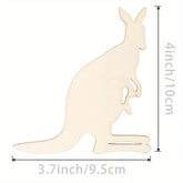 Bulk pack DIY wood kangaroo cutouts for painting art