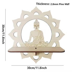Cliths Buddha Statue Wall Rack for Meditation Room