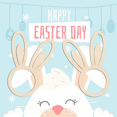 Cliths 10 Pcs Easter Wood Napkin Rings Bunny Ear Shaped Place Card Holders for Spring Table Decor