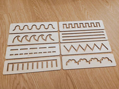 American Elm Wooden Montessori Stencil Set for Toddler, Educational Toy for Kids, Wooden Stencils setfor Kids, MDF Kids Craft