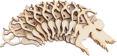 American Elm 10 Pcs Wooden Cutout Chips Smooth Wood Pieces for DIY