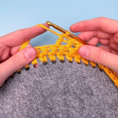 Cliths Pack of 3 Round Felt Basket Bases for DIY Crochet Baskets Eco Friendly Grey Felt