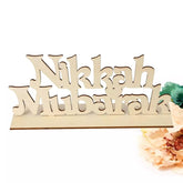Cliths Nikah Mubarak Table Decor Islamic Wedding Decoration Ramadan Nikkah Celebration Ornament Gift for Newlyweds