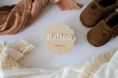 baby milestone props wooden