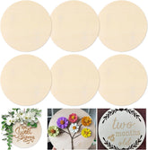 American Elm 6 Pack Wood Round Circles MDF Craft Discs for Painting DIY Decor & Woodworking Projects