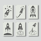 rocket stencil space theme stencil wall space theme stencil stencils for craft and art stencils for kids stencils for wall stencils for painting stencil for canvas painting stencil for canvas board painting canvas stencil room decor for boys