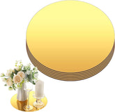 Cliths Pack of 12 Golden Acrylic Mirror Circle Set for Wall, Kids Room & DIY Craft, Decorative for Home Design (6x6 Inch)