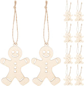 Wooden gingerbread man cutouts