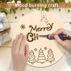 Cliths 6 Pack Wooden Circles MDF Craft Discs for Door Hangers, Seasonal Decor & DIY Painting