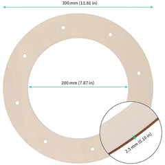 Cliths Pack of 20 Wooden Wreath Frames for Crafts Wooden Circle Wreath Forms with Holes for Hanging Decorations and Gifts