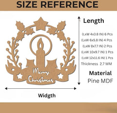 holiday wooden wreath decoration