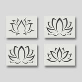 lotus stencil for wall painting