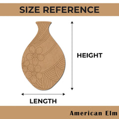 American Elm Pack of 2 Wooden Flower Vase Pre-Marked MDF Craft Shapes, DIY Home Decor Vase Cutouts | Unfinished Wood Craft for Art Projects, 12 Inch