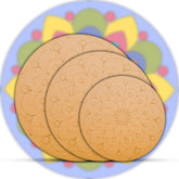 American Elm Pack of 3 Pre Marked Wooden Art Circle MDF Cutouts for Lippan Mandala Madhubani DIY Painting Craft Kit