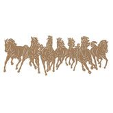 American Elm 1 Pcs Running Horse Wall Art Cutout Unfinished Pine MDF Wooden Craft for DIY Painting Home Office Wall Decoration Vastu Good Luck Symbol Feng Shui Decorative Art Piece