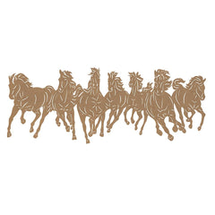 American Elm 1 Pcs Running Horse Wall Art Cutout Unfinished Pine MDF Wooden Craft for DIY Painting Home Office Wall Decoration Vastu Good Luck Symbol Feng Shui Decorative Art Piece
