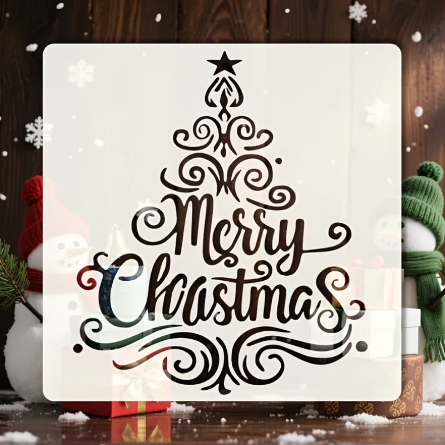 Christmas tree painting template for DIY crafts