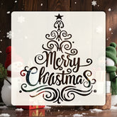 Christmas tree painting template for DIY crafts
