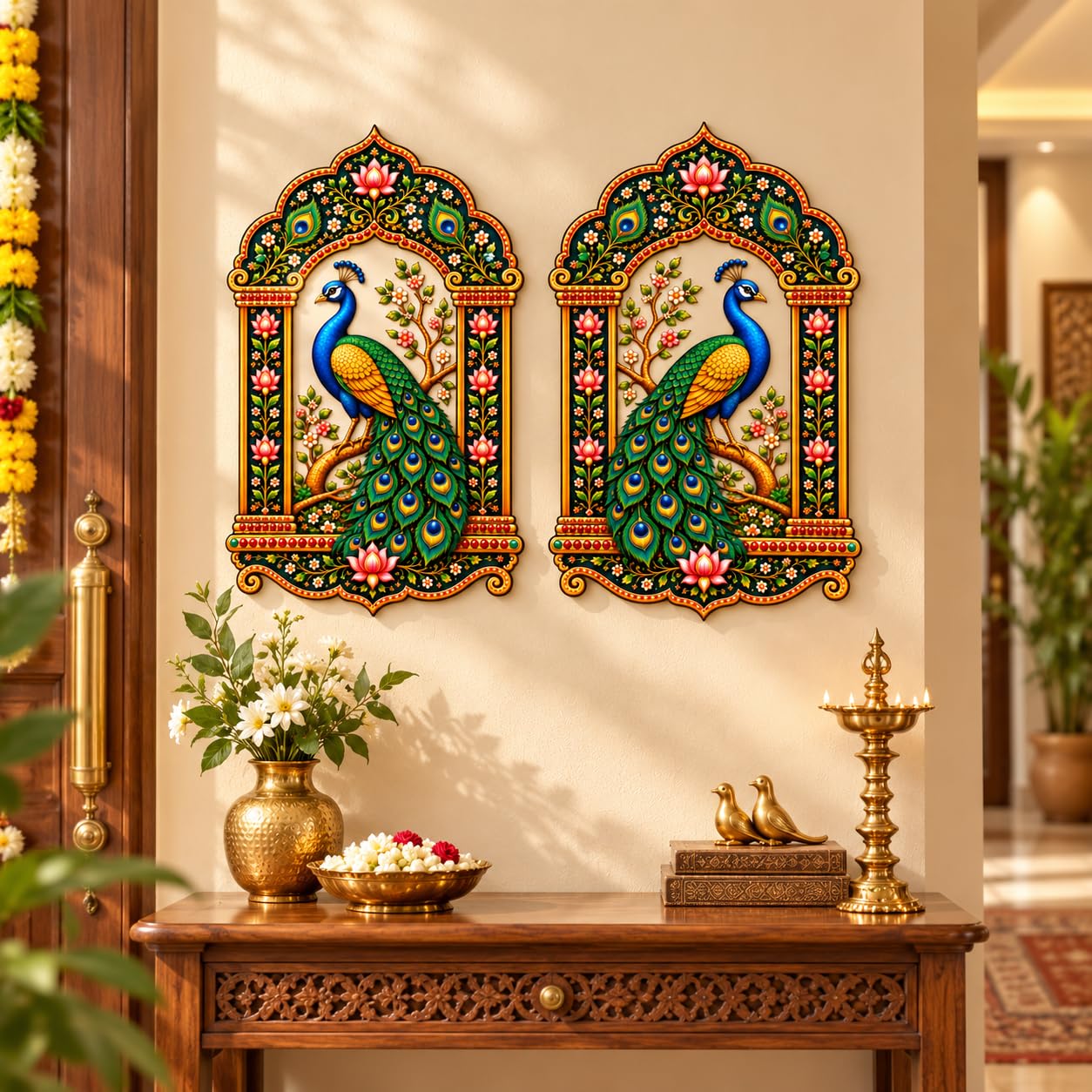 lightweight wooden jharokha wall decor