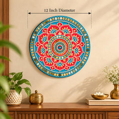 Traditional Round Wall Art for Pooja Ghar Decoration