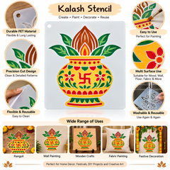 kalash stencil for diwali decoration