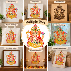 lord ganesh reusable stencil for art craft